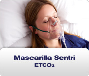 Mascarilla de oxígeno Sentri para monitorización de CO2