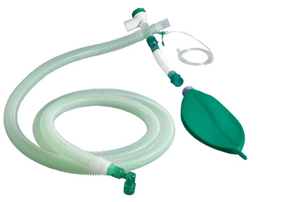 UniFlow deluxe coaxial breathing systems with inner lumen and leak tester
